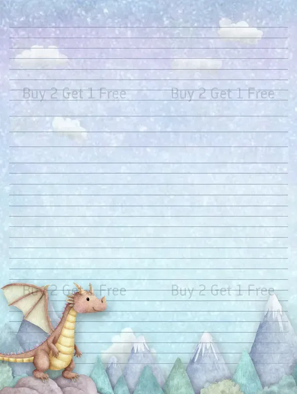 Fairytale Dragon Plain Papers