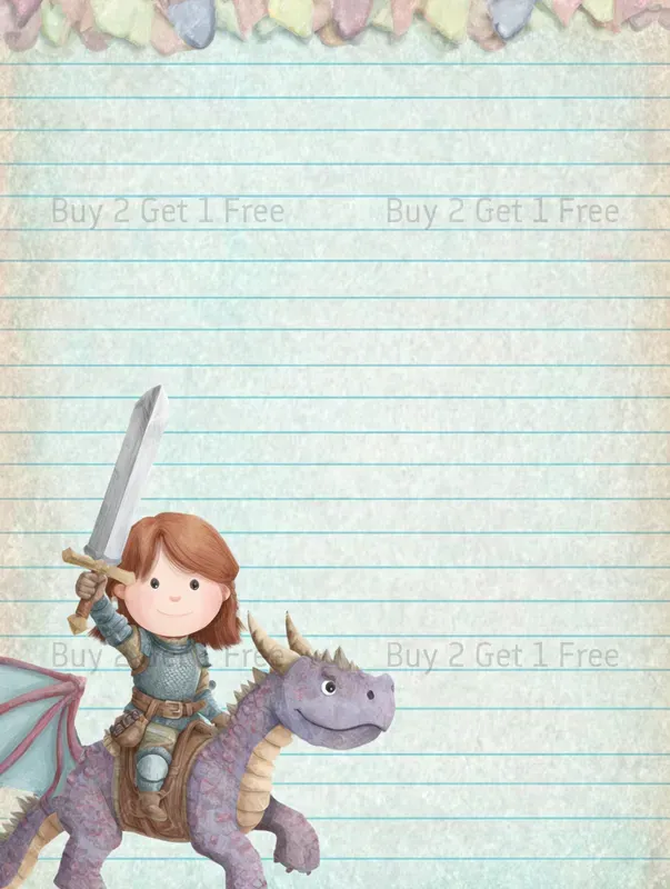 Fairytale Dragon Plain Papers