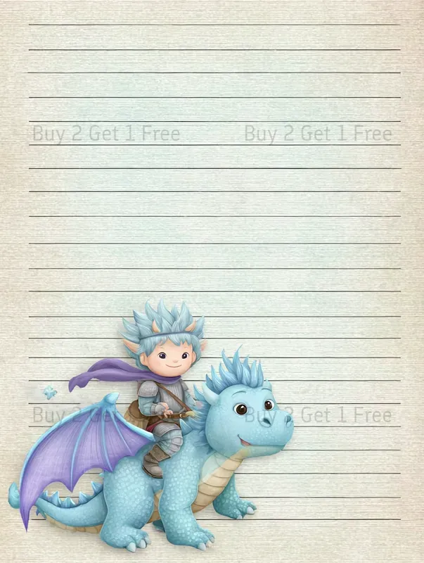 Fairytale Dragon Plain Papers