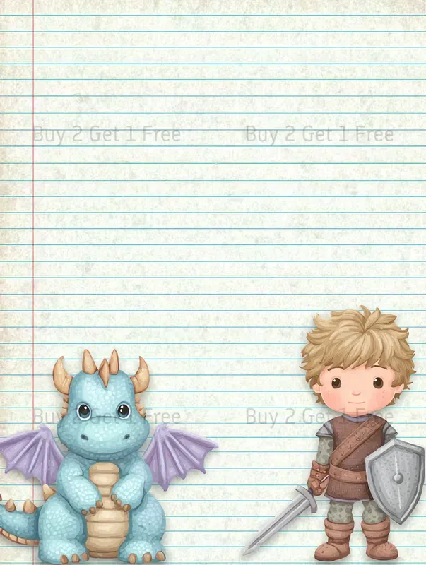 Fairytale Dragon Plain Papers