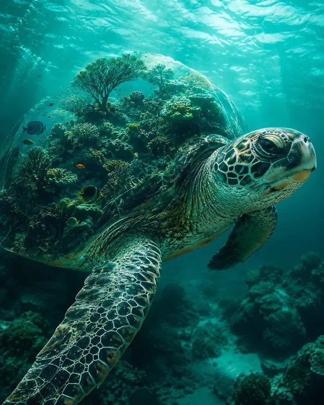 Wildlife Double Exposure Art