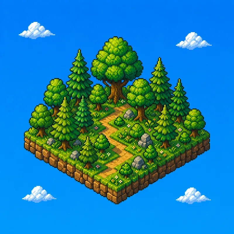 Vibrant 3D Pixel Art Game Assets
