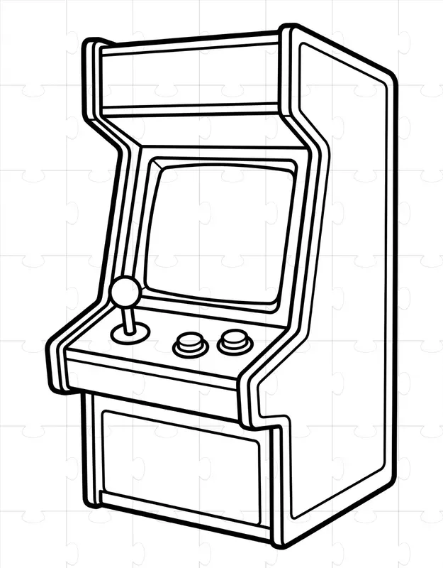 Bold Easy Retro 80s Tech Line Art