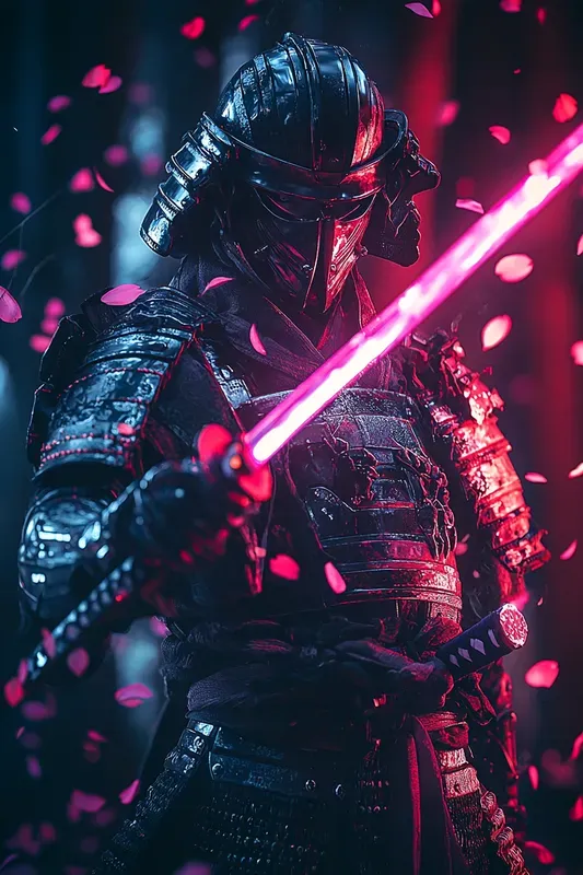 Edo Circuit Ronin Cyberpunk Samurai