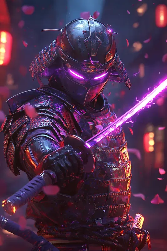 Edo Circuit Ronin Cyberpunk Samurai