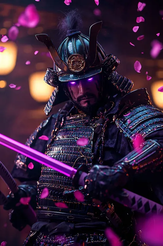Edo Circuit Ronin Cyberpunk Samurai