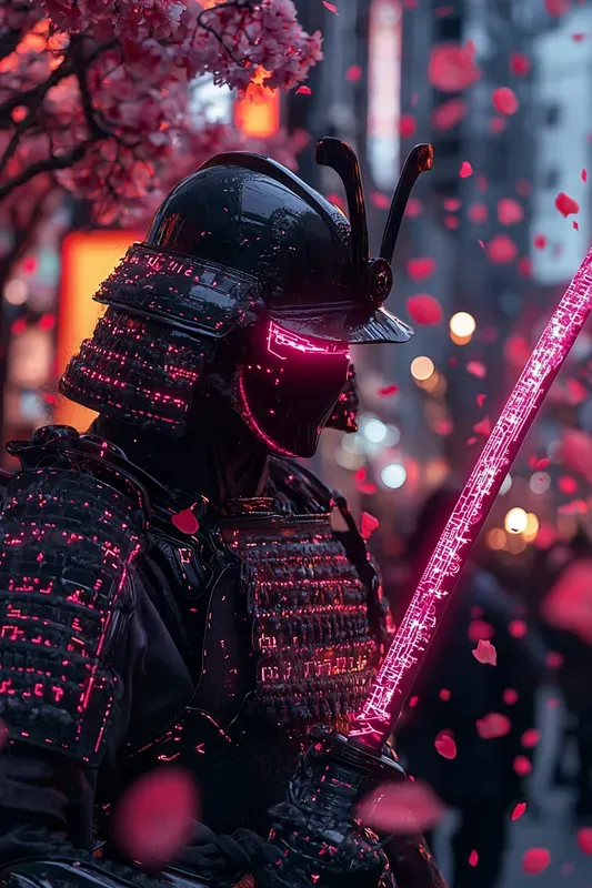 Edo Circuit Ronin Cyberpunk Samurai