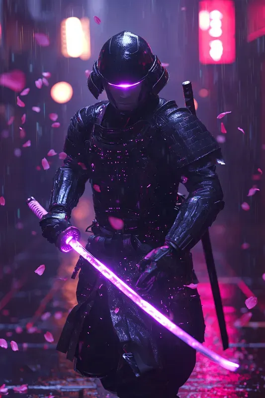 Edo Circuit Ronin Cyberpunk Samurai