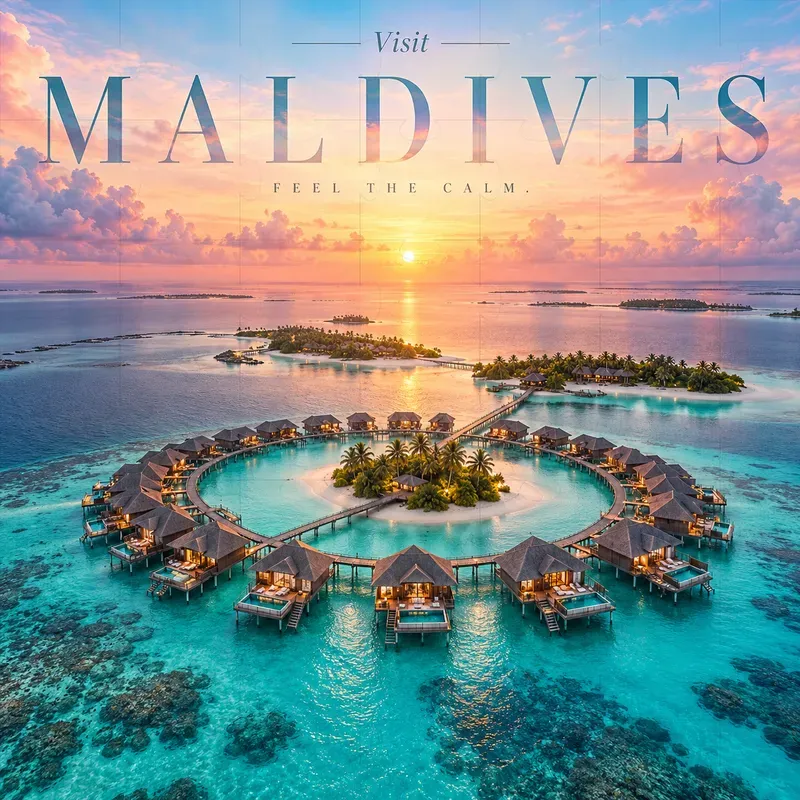 Luxury Aerial Travel Destination Posters
