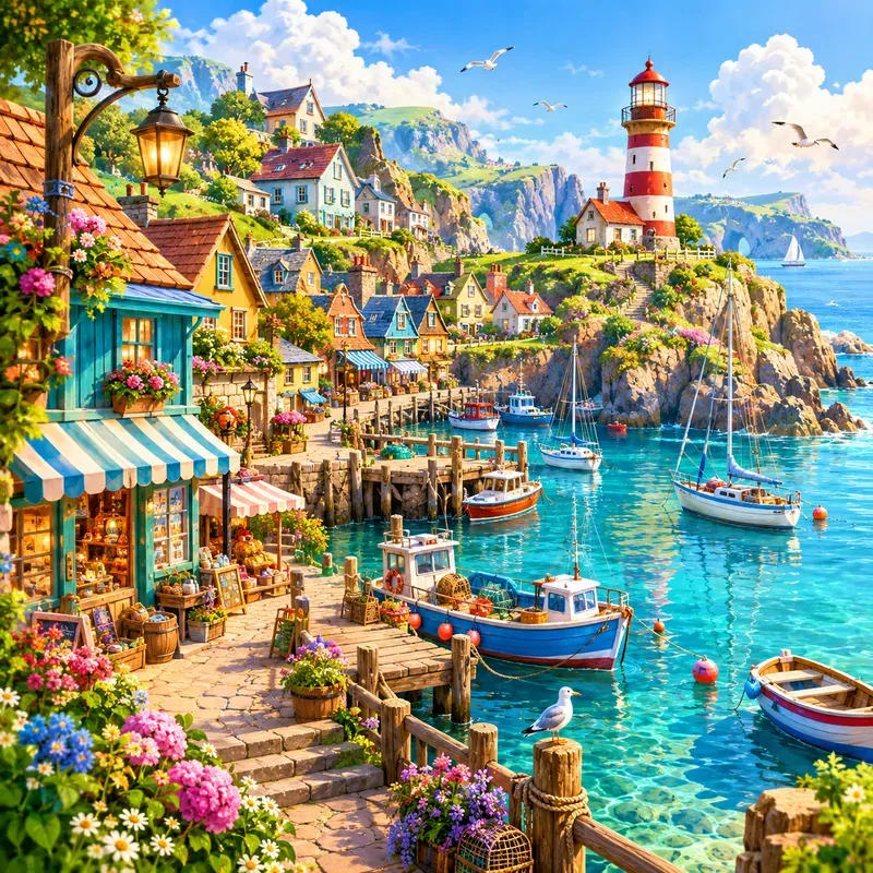 Whimsical Game World Collages