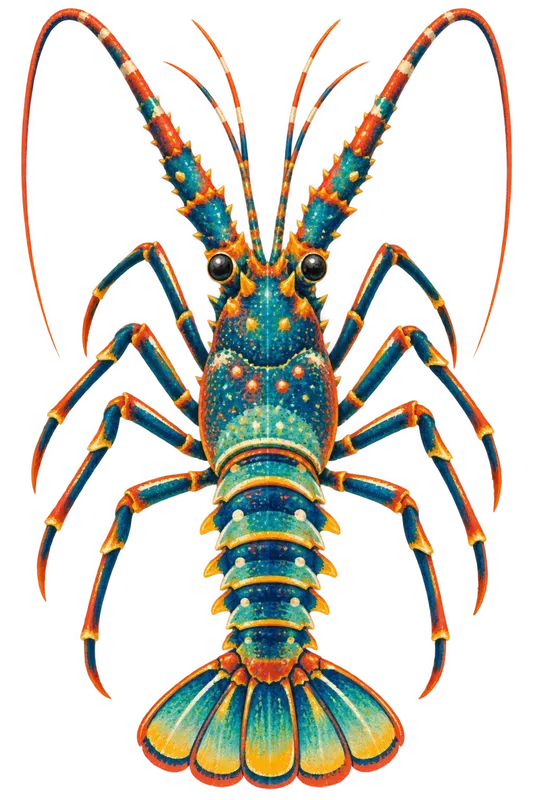 Flat Silkscreen Ocean Animal Clip Art