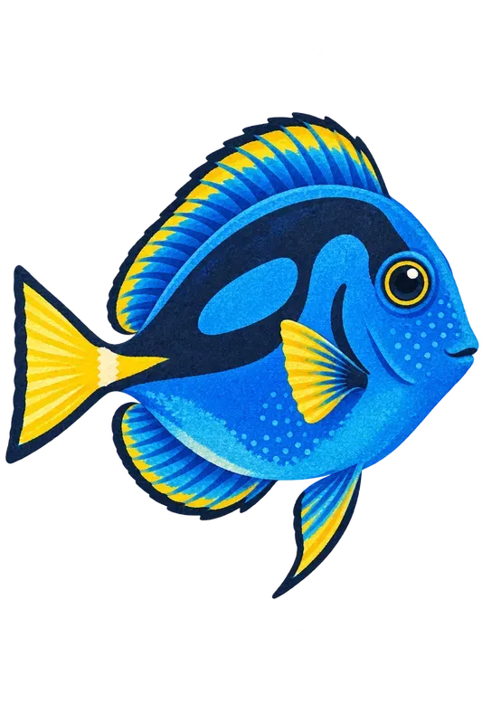 Flat Silkscreen Ocean Animal Clip Art
