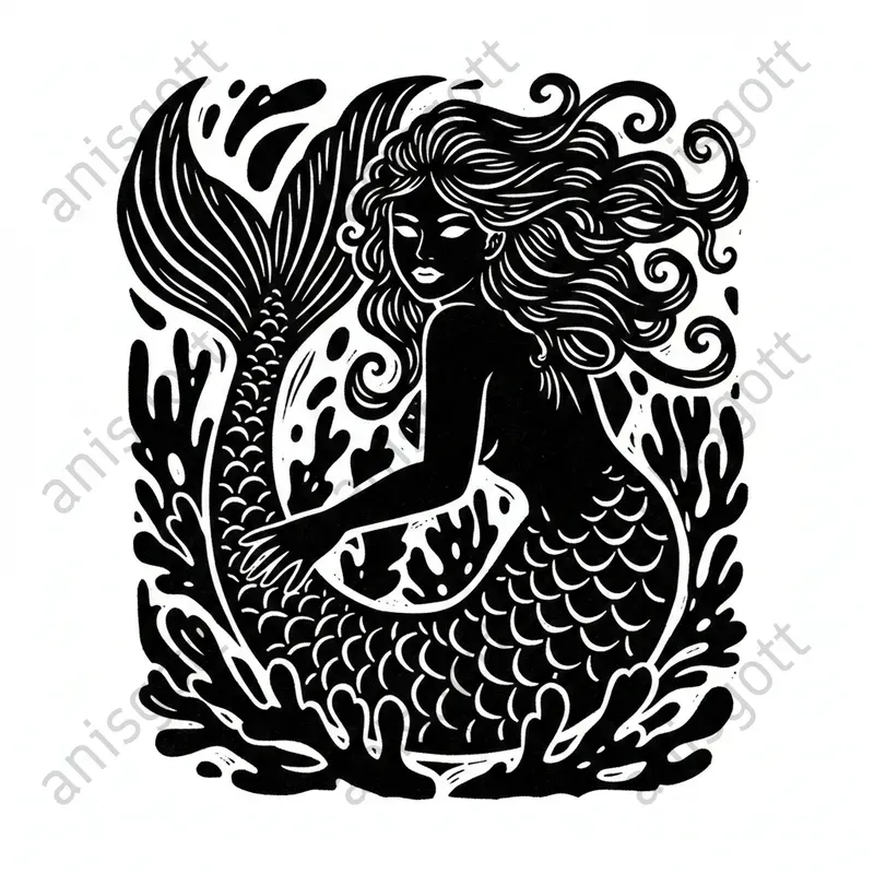 Bold Monochrome Graphics For Coloring