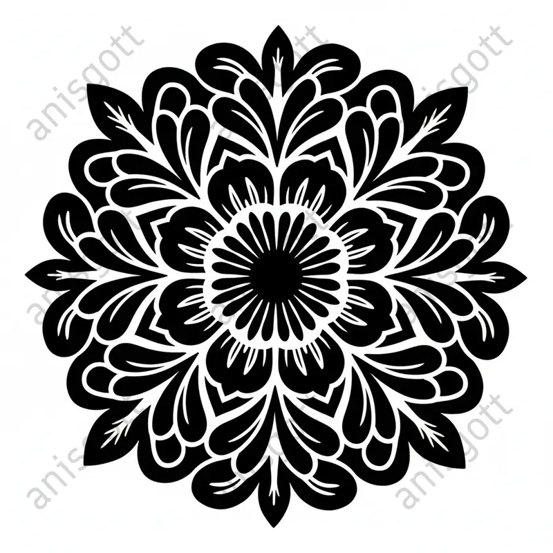 Bold Monochrome Graphics For Coloring