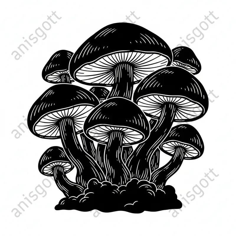 Bold Monochrome Graphics For Coloring