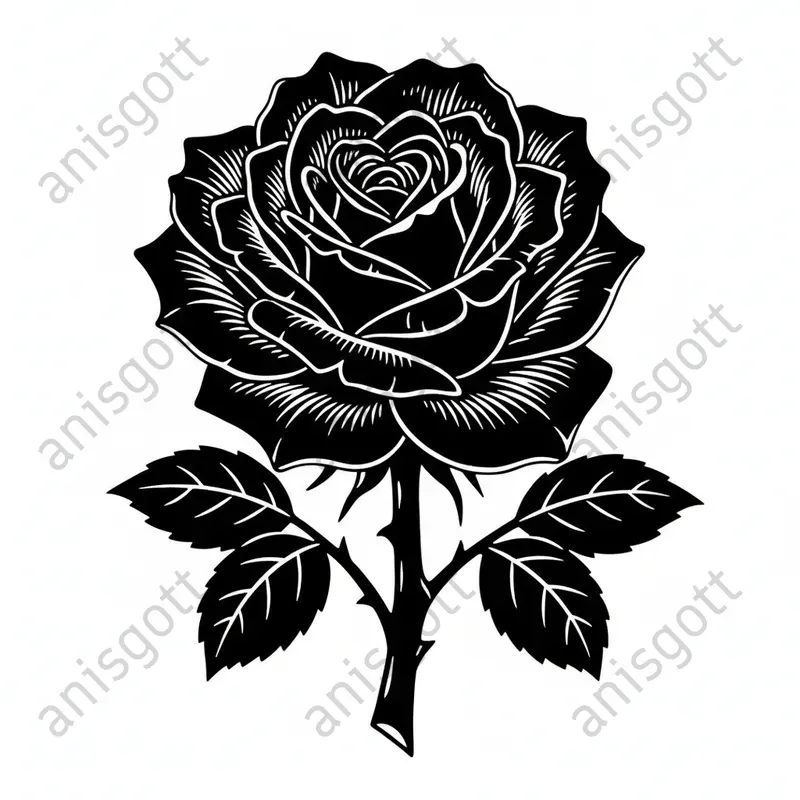 Bold Monochrome Graphics For Coloring