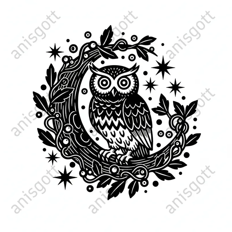 Bold Monochrome Graphics For Coloring