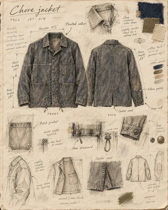 Garment Tech Pack Sketchbook Sheets