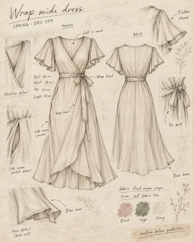 Garment Tech Pack Sketchbook Sheets