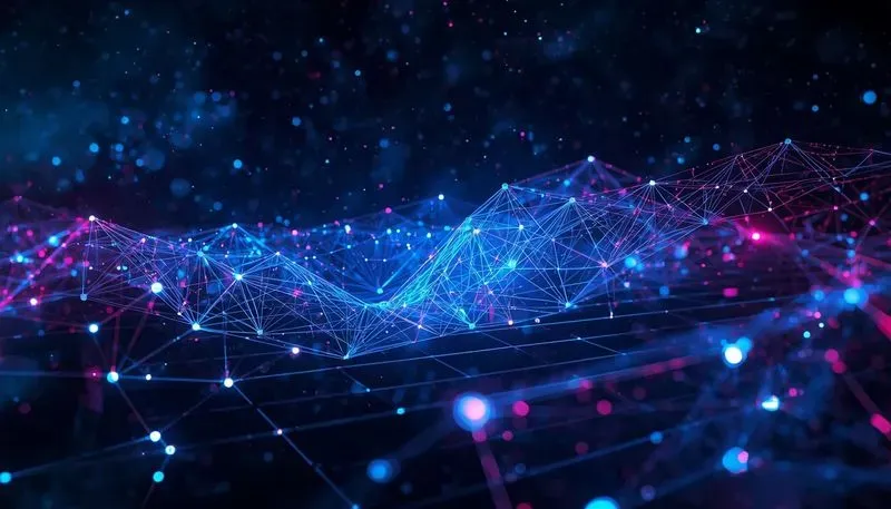 Abstract Glowing Tech Network Banners