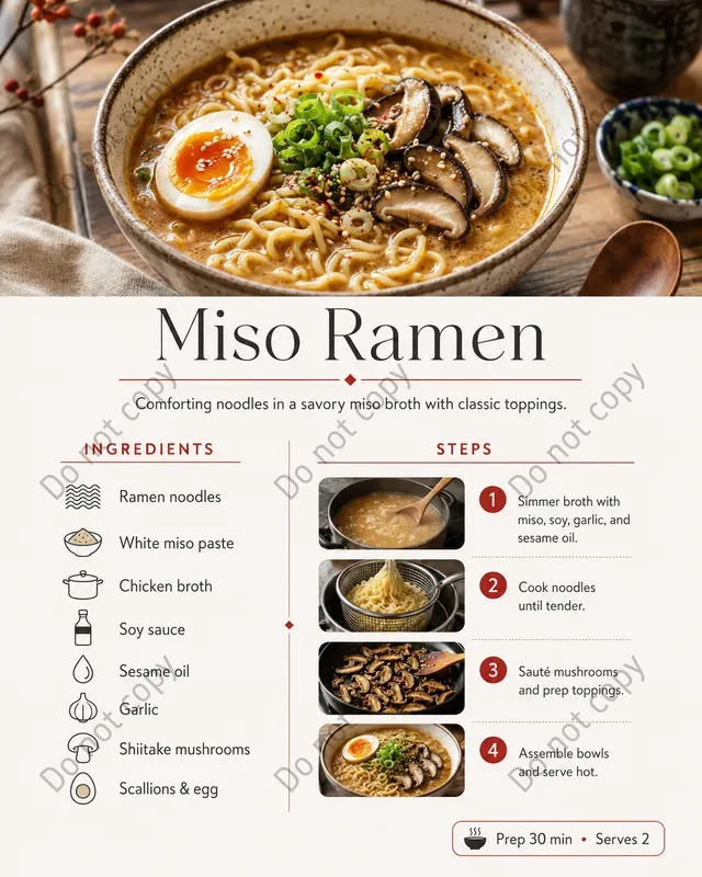 Recipe Infographic Card Makers