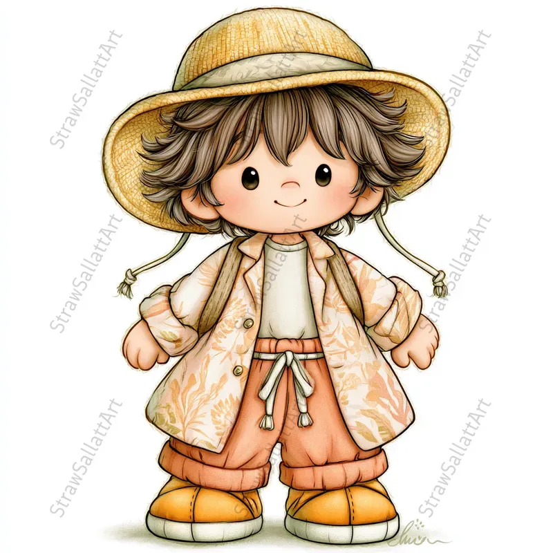 Summer Cartoon Character Clipart Tshirts