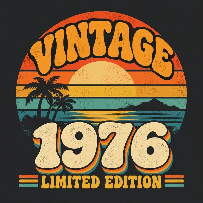 Vintage Birth Year Birthday Tee Designs