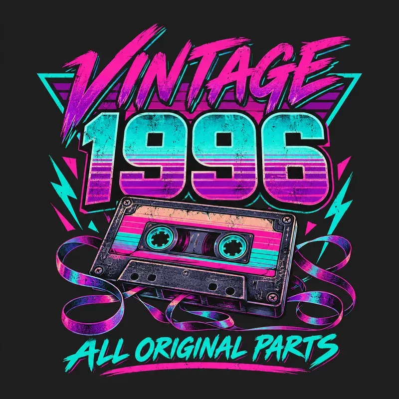Vintage Birth Year Birthday Tee Designs