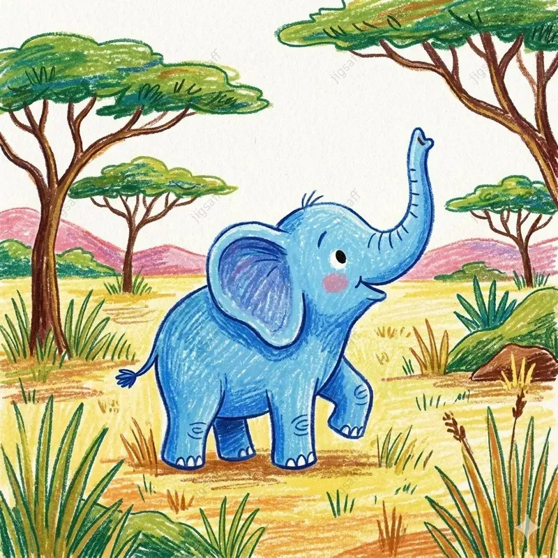Whimsical Crayon Creature Illustrations
