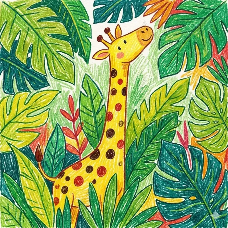 Whimsical Crayon Creature Illustrations