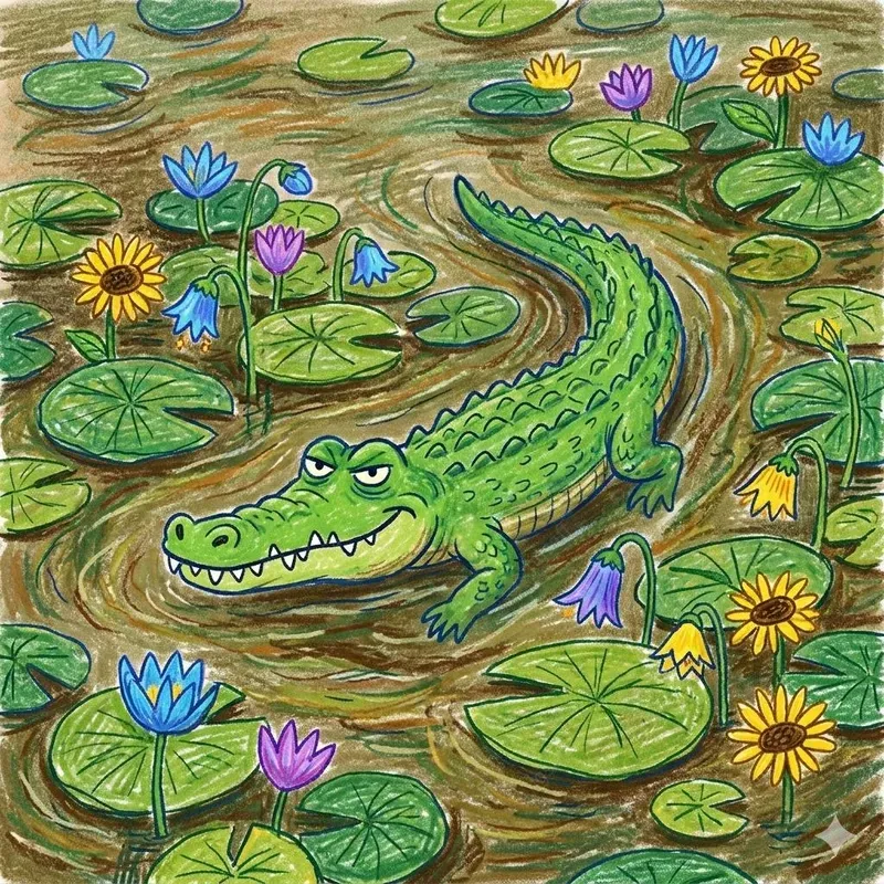 Whimsical Crayon Creature Illustrations