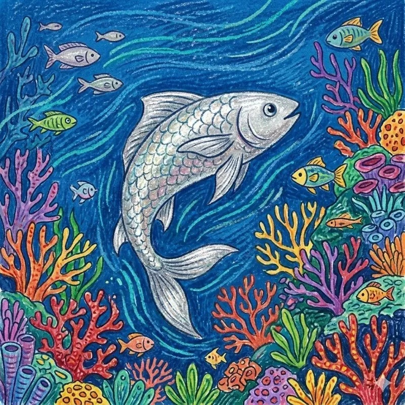 Whimsical Crayon Creature Illustrations