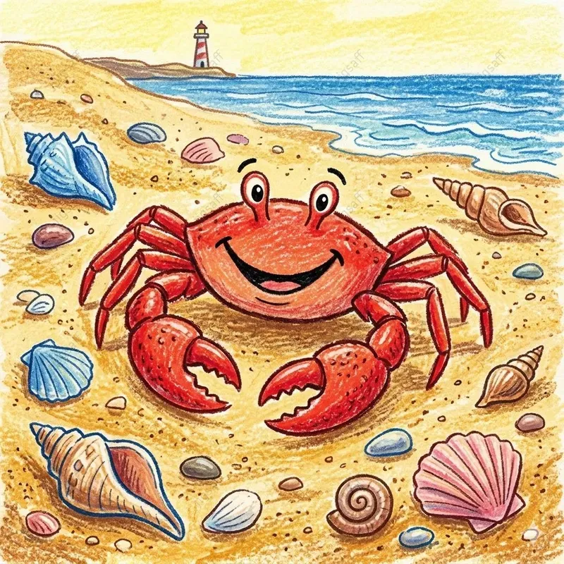 Whimsical Crayon Creature Illustrations
