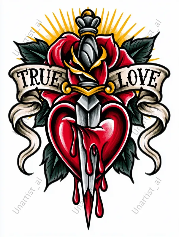 Traditional American Old School Tattoos