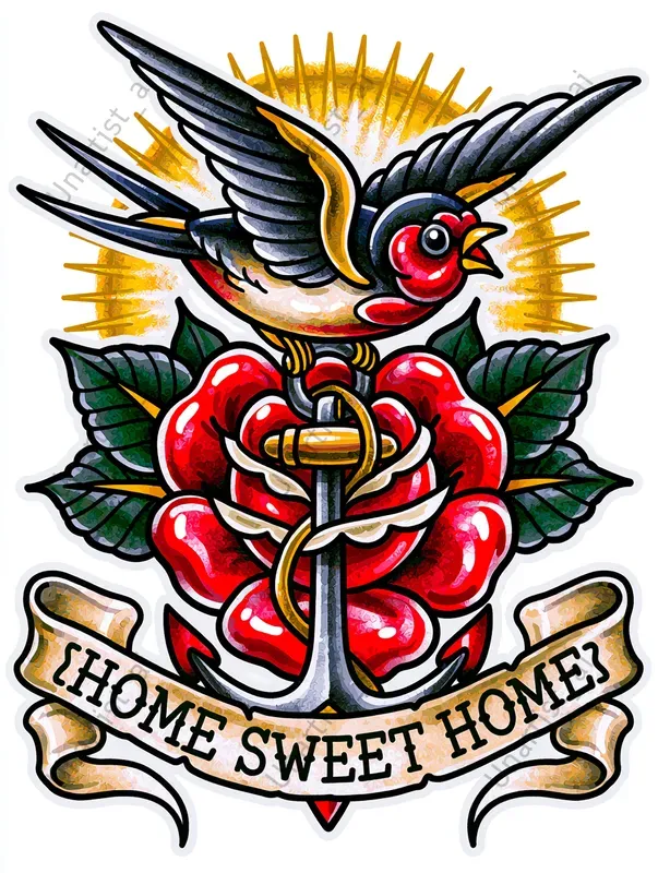 Traditional American Old School Tattoos