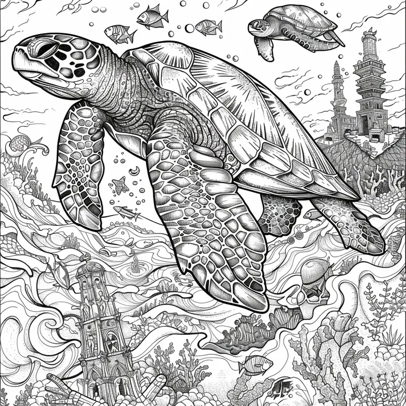 Ancient Sea Gods Ocean Myths Coloring