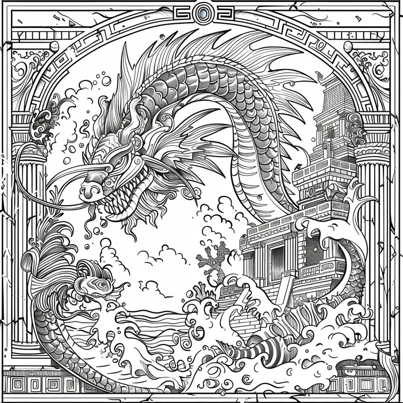 Ancient Sea Gods Ocean Myths Coloring