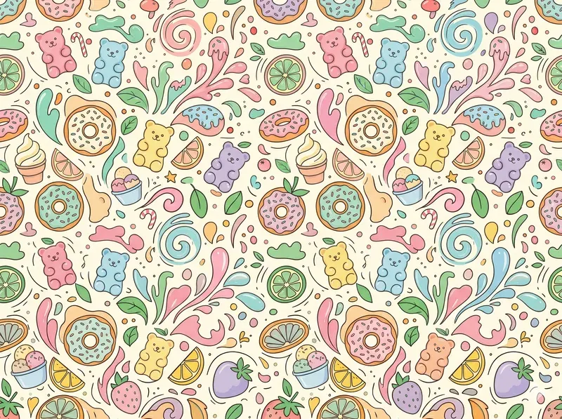 Seamless Abstract Doodle Patterns
