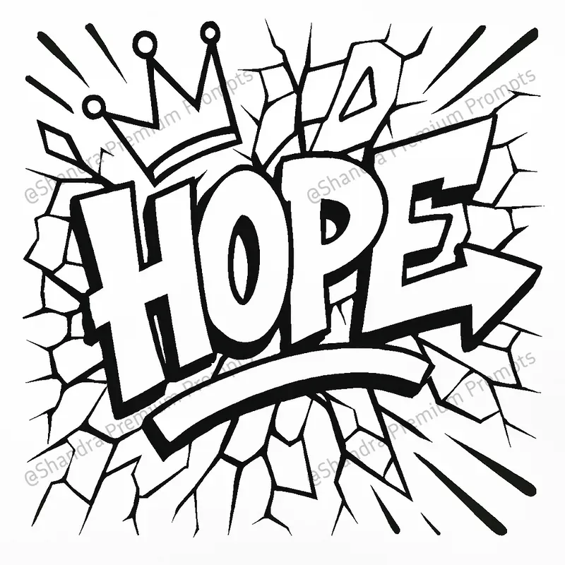 Graffiti Text Coloring Book Page Generators