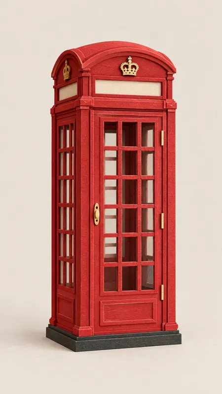 3D Paper Cut London Object Illustrations