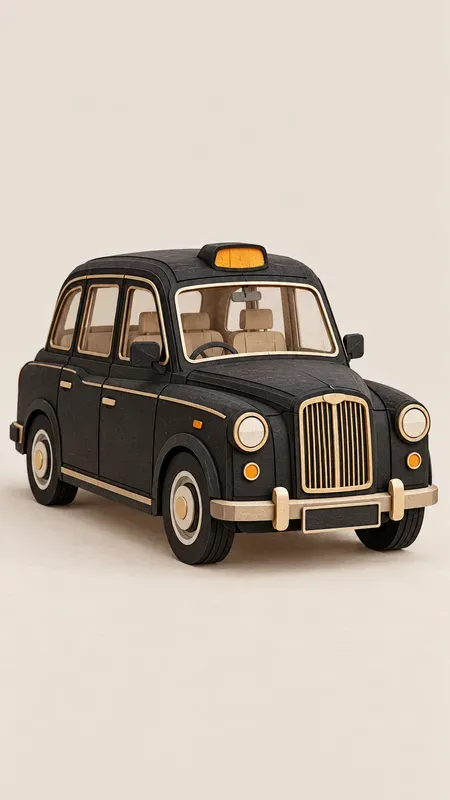 3D Paper Cut London Object Illustrations