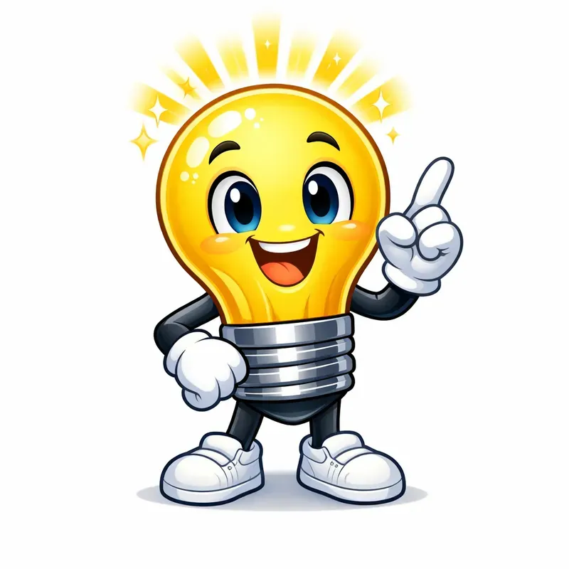 Cute Lightbulb Mascot Generator In 4K