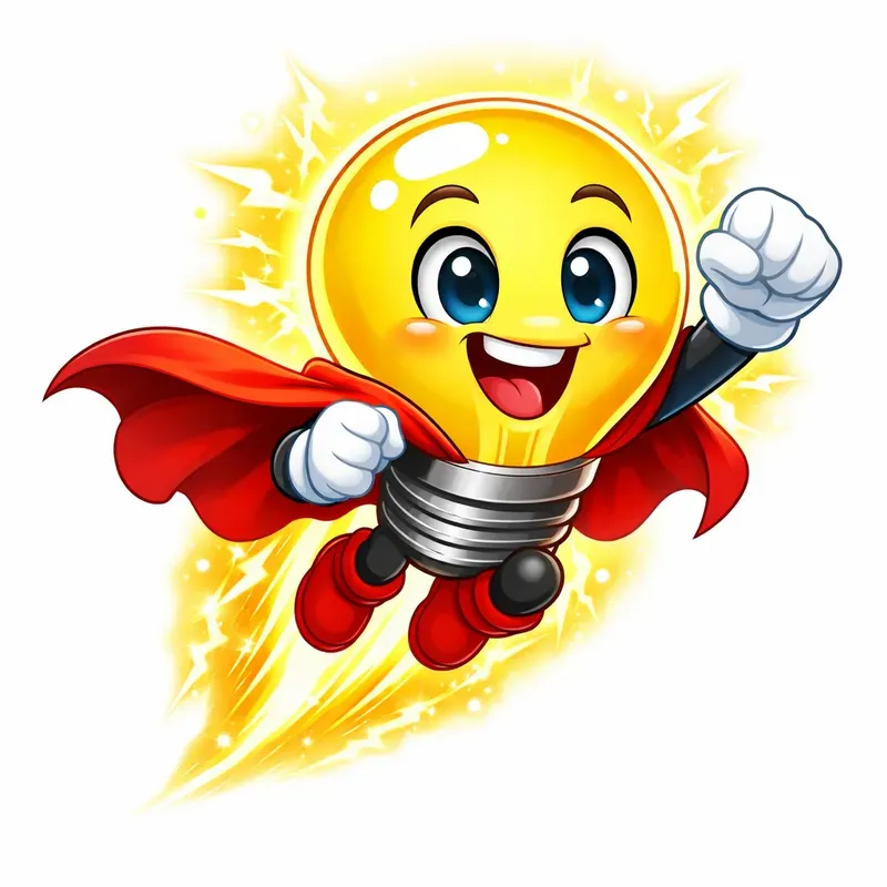 Cute Lightbulb Mascot Generator In 4K