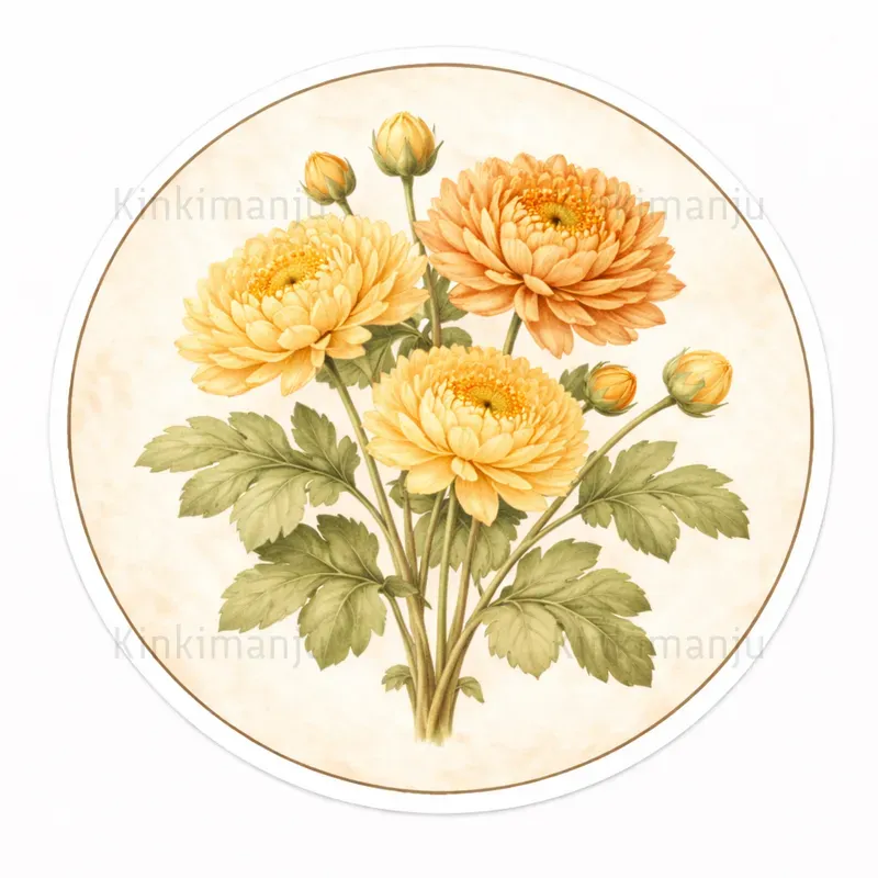 Vintage Botanical Flower Stickers