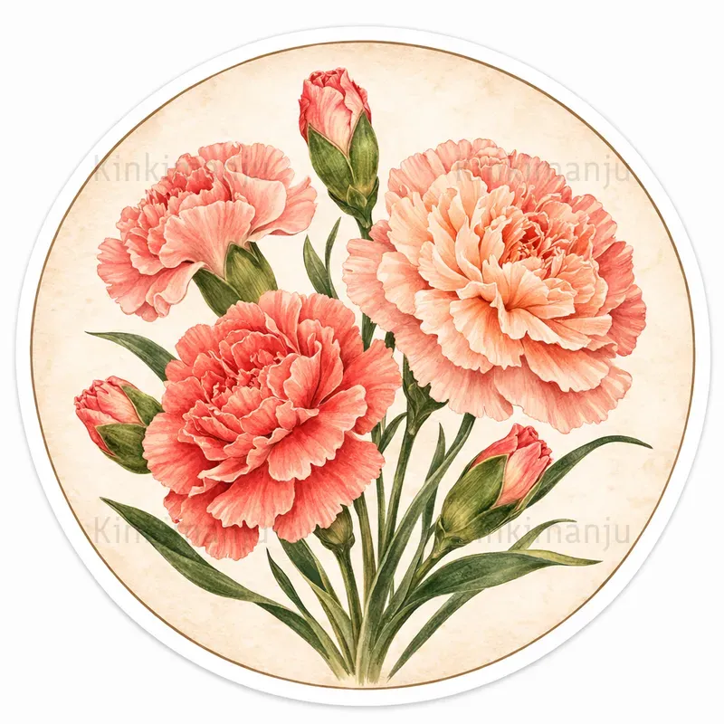 Vintage Botanical Flower Stickers