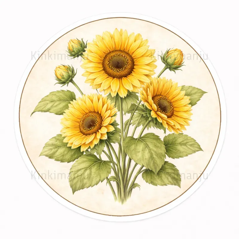 Vintage Botanical Flower Stickers