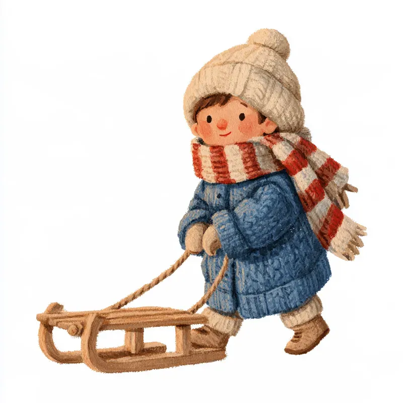 Cozy Winter Character Cliparts