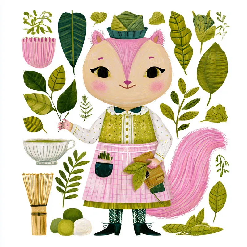 Cute Matcha Cafe Animals Kawaii