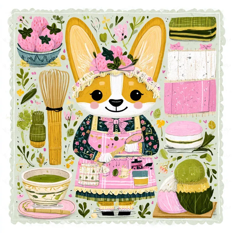 Cute Matcha Cafe Animals Kawaii