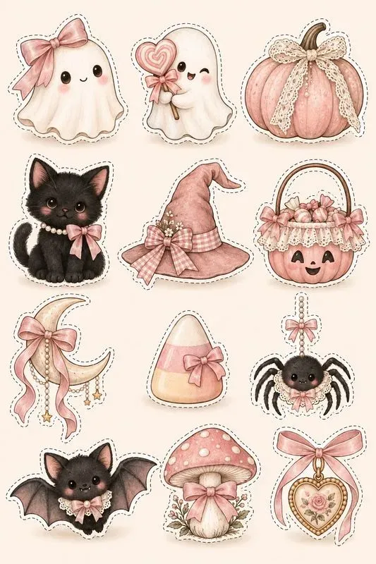 Coquette Halloween Cliparts